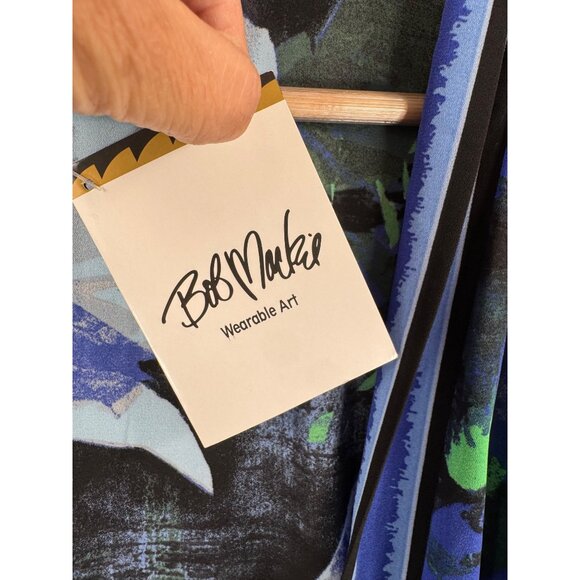 Bob Mackie boho floral artsy duster cardigan blue multi sz 2X - Picture 4 of 8